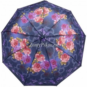 Красивый зонт с цветами Lantana полуавтомат арт.689-4